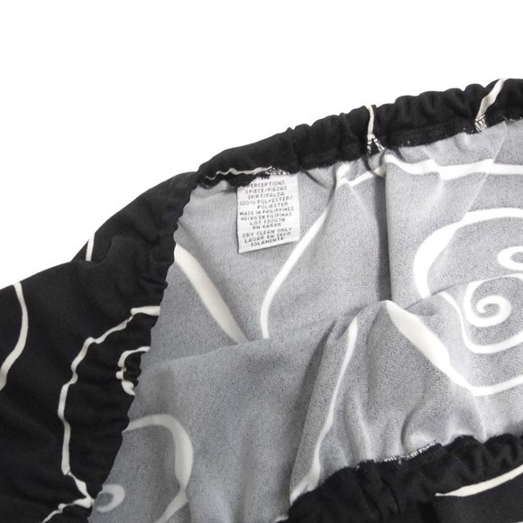 Black & white print stretch midi skirt sz 12 - 14 - Picture 3 of 4